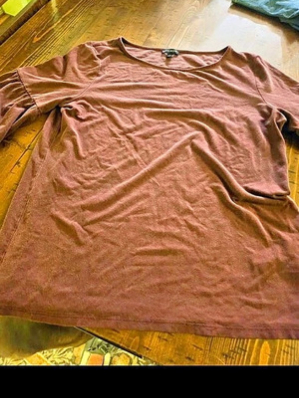 Talbots Short Sleeve Top in Brown Size Medium Like New